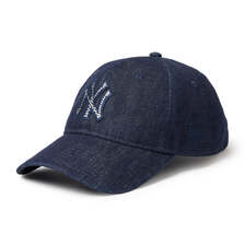 NEW ERA 9TWENTY Rhinestone ラインストーン ニューヨーク・ヤンキース デニム 15137180画像