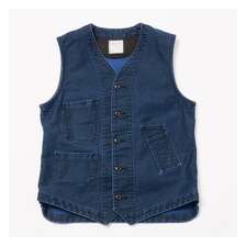 Soundman Working Waist coat Marcy Black Indigo 3760-651C画像