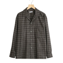KAPTAIN SUNSHINE Wool Plaid Open Collar Shirt KS26FSH08画像