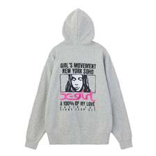 X-girl FACE BOX AND MESSAGE ZIP UP SWEAT HOODIE 105263012013画像