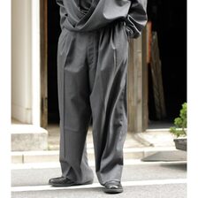 NONNOTTE Drape Doeskin Cloth Draping Five-Tuck Wide Trousers N-26A-019画像