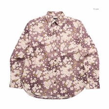 衣櫻 サザンクロス素材 抜染 長袖レギュラーシャツ - 畳かし桜 - SA1781画像