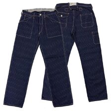FREEWHEELERS UNION SPECIAL OVERALLS &ldquo;LONGSHOREMAN&rdquo; OVERALLS INDIGO WABASH STRIPE 2612001画像