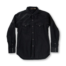 FULLCOUNT 4894BKBK-26 Black Black Denim Western Shirt画像