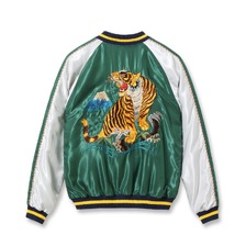 TAILOR TOYO Lot No. TT15972-145 / Early 1950s Style Acetate Souvenir Jacket &ldquo;ROARING TIGER&rdquo; &times; &ldquo;EAGLE&rdquo;画像