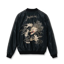 TAILOR TOYO Lot No. TT15972-219 / Mid 1950s Style Acetate Souvenir Jacket &ldquo;WHITE DRAGON&rdquo; &times; &ldquo;TIGER HEAD&rdquo;画像