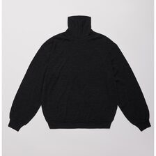 ULTERIOR SUPER FINE WOOL COTTON TURTLE-NECK TOP /BORDER STRIPE UCS118-LC269-S画像