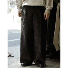 AXIS Indigo-Coated 8W Vintage Corduroy Side Seamless Straight Pants P005-26AW画像