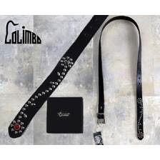 COLIMBO HUNTING GOODS END ONLY JEWEL STUDDED LEATHER BELT 27mm Flower Pattern ZB-0705画像