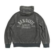BEN DAVIS FADED TWILL ZIP HOODIE JACKET 1230-26780005画像