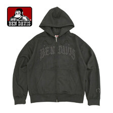 BEN DAVIS Faux Suede Full Zip Hoodie T-26780023画像