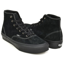 VANS AUTHENTIC HI 2.0 PIG SUEDE BLACK / BLACK VN000E8HBKA画像