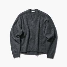 ATON ROYAL CASHMERE FUR V NECK SWEATER KRAGLW0910画像
