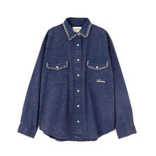 AVIREX WOMAN L/S ACID WASH SHIRT 7836220602画像