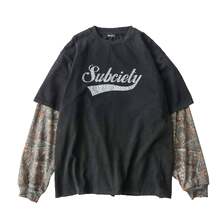 Subciety Washed layered tee 153-44214画像