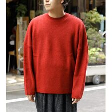 NONNOTTE High Count Wool Yak Smooth Knit Draping C/N Pullover N-26A-004画像
