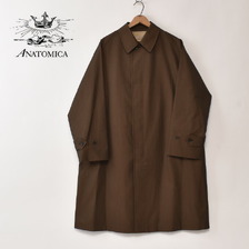 ANATOMICA SINGLE RAGLAN COAT GABARDINE BROWN画像