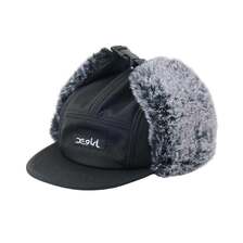 X-girl BOX LOGO EMBROIDERED DOG EAR JET CAP BLACK 105263051001画像