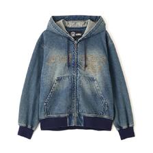 AVIREX GOALERS STITCH DENIM ZIP HOODIE 7836252024画像
