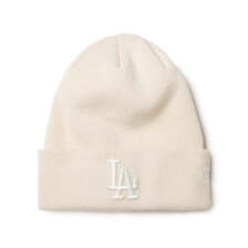 NEW ERA ベーシック カフニット MLB Tonal Logo ロサンゼルス・ドジャース オフホワイト 15119720画像