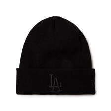 NEW ERA ベーシック カフニット MLB Tonal Logo ロサンゼルス・ドジャース ブラック 15119721画像