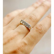 INTERIM TAXCO SILVER FLAT BUMPY RING IT26A271画像