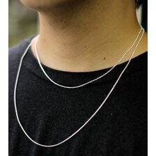 INTERIM TAXCO SILVER CIRCLE CHAIN PAIR NECKLACE IT26A283画像