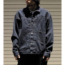INTERIM NATURAL INDIGO SHUTTLE DENIM HYPER BIG SINGLE NEEDLE 213 No2 DENIM JACKET IT26A041HB画像
