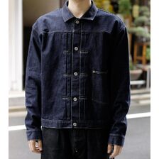 INTERIM NATURAL INDIGO SHUTTLE DENIM SINGLE NEEDLE 213 No2 DENIM JACKET IT26A041画像