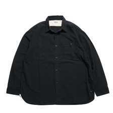 BURGUS PLUS Beta Chambray Work Shirt Wide Silhouette Black HBP-300CHBWD画像