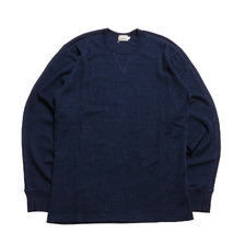 BURGUS PLUS Indigo Waffle L/S T-Shirt HBP-039画像