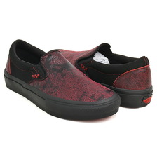 VANS SKATE SLIP-ON SAW RED / BLACK VN0A5FCAY25画像