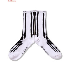 COOKMAN Rib Crew Socks Bone White 233-63973画像
