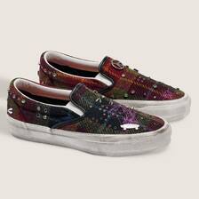 VANS PREMIUM CLASSIC SLIP-ON 98 HARRIS TWEED RED/MULTI VN000E96BJN画像