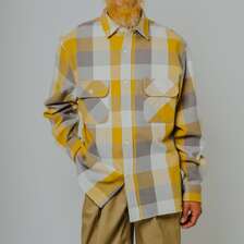 BIG MIKE Heavy Flannel L/S Shirt|YEL&times;GRY&times;WHT 102635100画像