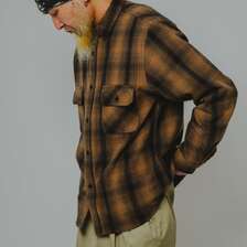 BIG MIKE Heavy Flannel L/S Shirt|BRN&times;BLK 102635104画像