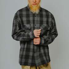BIG MIKE Heavy Flannel L/S Shirt|BLACK&times;CHRACOAL 102635108画像