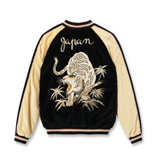 TAILOR TOYO Lot No. TT15975-119 / Mid 1950s Style Velveteen (Two-tone) &times; Acetate Souvenir Jacket &ldquo;WHITE TIGER&rdquo; &times; &ldquo;GOLD DRAGON&rdquo;画像