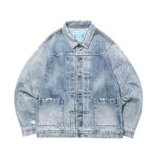 Liberaiders DAMAGED DENIM TRUCKER JACKET 730152603画像