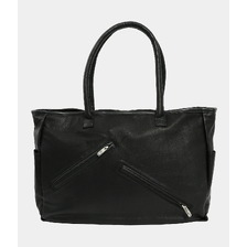 PORTER CLASSIC PC RIDERS LEATHER TOTE BAG L W / SILVER ZIPPER BFA-P-017-3698画像