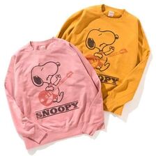TOYS McCOY GARMENT DYING SWEAT SHIRT SNOOPY "ALL I CARE ABOUT IS MY MUSIC!" TMC2650画像