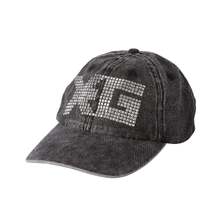 X-girl SQUARE STUDDED LOGO 6PANEL CAP 105264051002画像