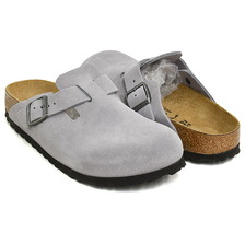 BIRKENSTOCK BOSTON REGULAR LAVENDER SKY / SUEDE LEATHER 1032695画像