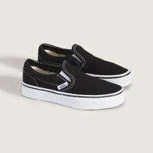 VANS KIDS CLASSIC SLIP-ON BLACK/TRUE WHITE VN000ZBU6BT画像