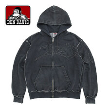 BEN DAVIS Blade Logo Faded Full Zip Hoodie 1050-26780062画像