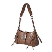 X-girl ZIP AND BELT FAUX LEATHER BAG 105264053012画像