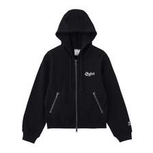 X-girl BACK LACE UP ZIP UP SWEAT HOODIE 105264012009画像