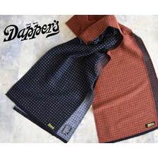 DAPPER'S LOT1894 High Quality Wool Mix Knitting Scarf by V.FRAAS Hound Tooth Check画像