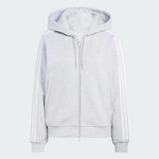 adidas Originals Oversize Full Zip Hoodie Light Grey Heather LC8114画像