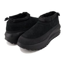 HUNTER UNISEX TRAVEL FLOW RECYCLED SUEDE TRAINER BLACK UFF7159LEA画像